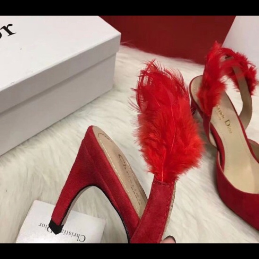 Dior 2018SS feather suede sandal